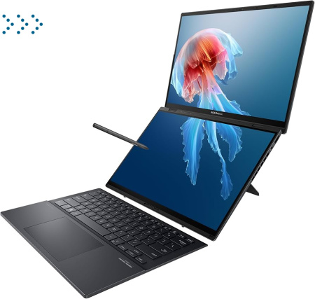 ASUS Zenbook Duo/ UX8406CA-QL080W/ Ultra 7 ARL/ 14 FHD OLED 16:10 400nits 120HZ Touch/ Arc Graphics/ 16GB/ 1TB/ W11H/ noODD/ Basalt Gray ноутбук ASUS Zenbook Duo/ UX8406CA-QL080W/ Ultra 7 ARL/ 14 FHD OLED 16:10 400nits 120HZ Touch/ Arc Graphics/ 16GB/ 1TB/ W11H/ noODD/ Basalt Gray ноутбук